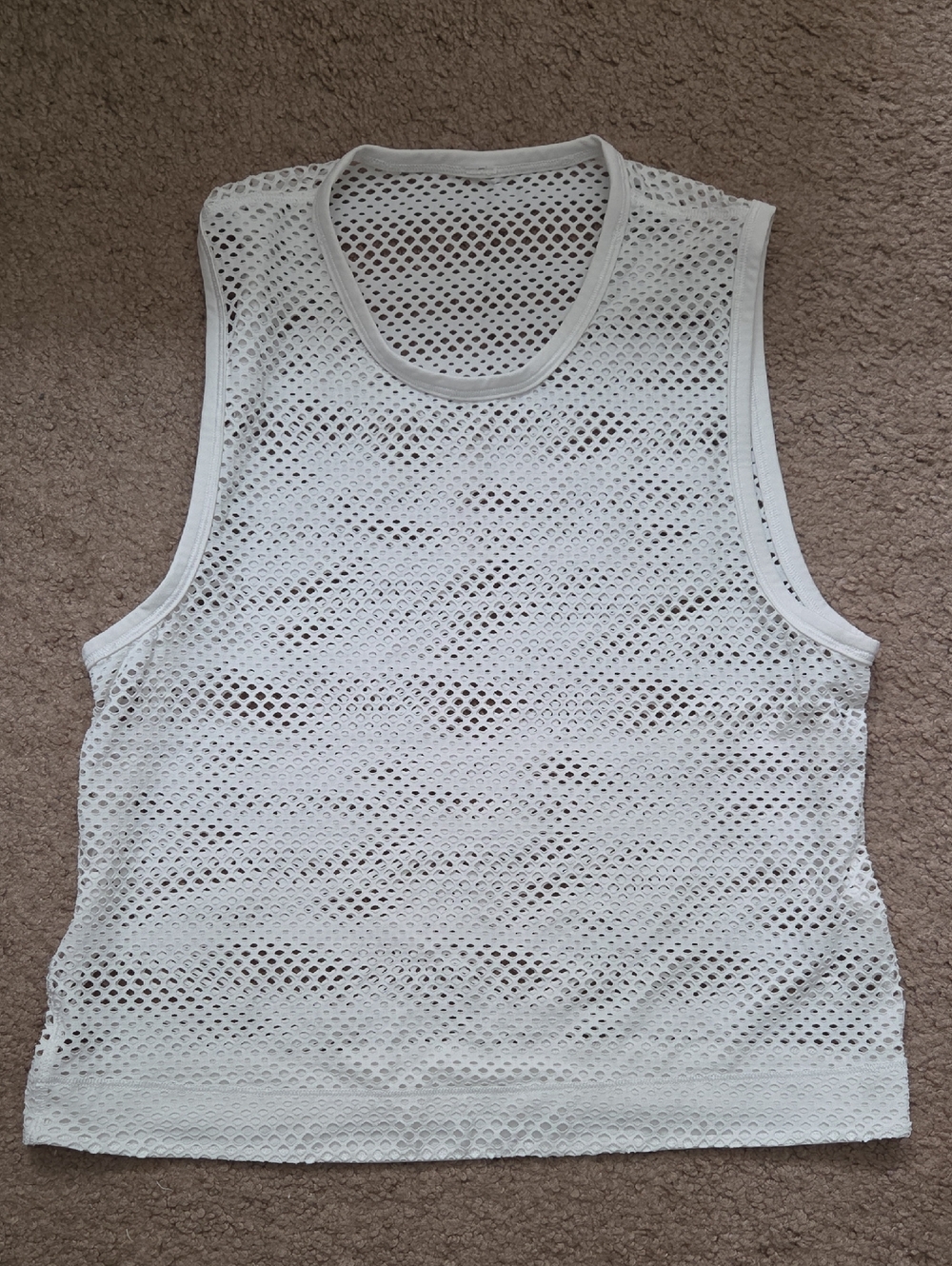Women’s White Mesh Tank Top